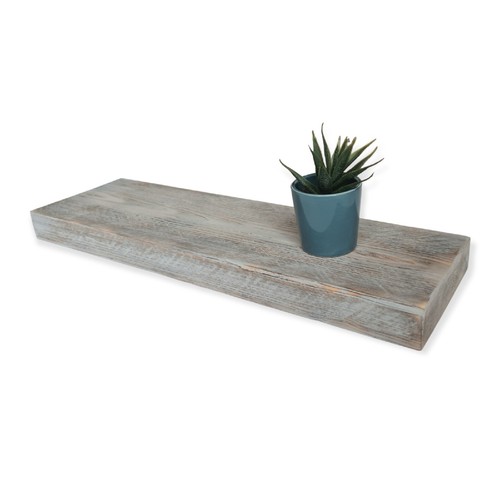 Rustic floating shelf grey - rustic,