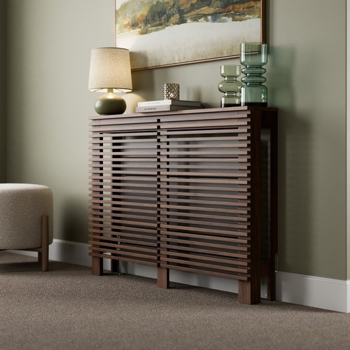Radiator cover walnut modern - cover,