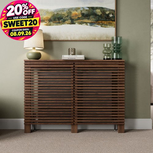 Radiator cover walnut - walnut, modern