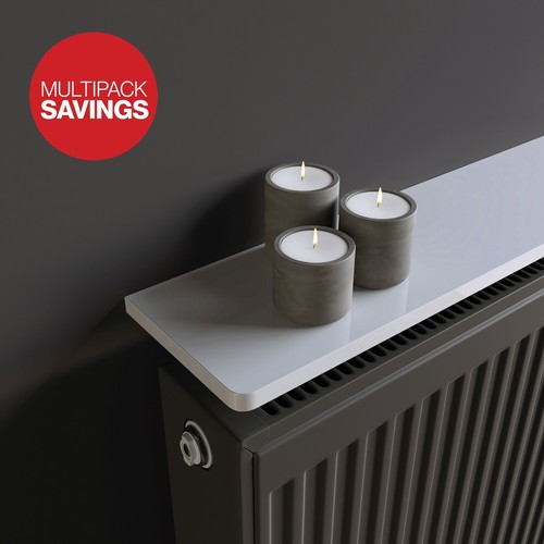 Gloss white radiator shelf - white,