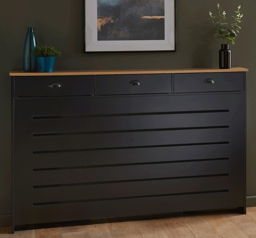 Black radiator cover - black, cabinet
