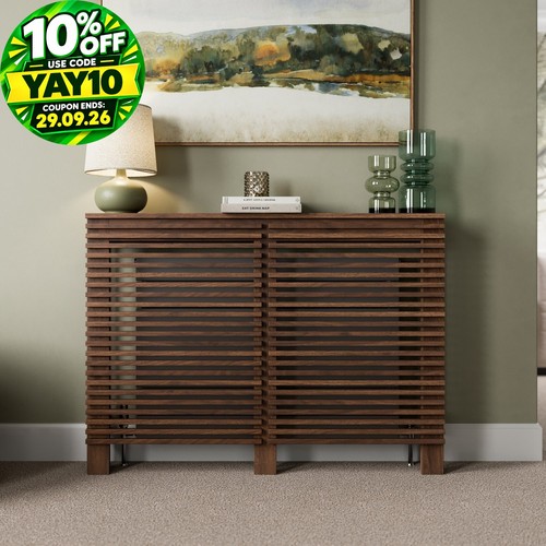 Radiator cover walnut - cover, modern