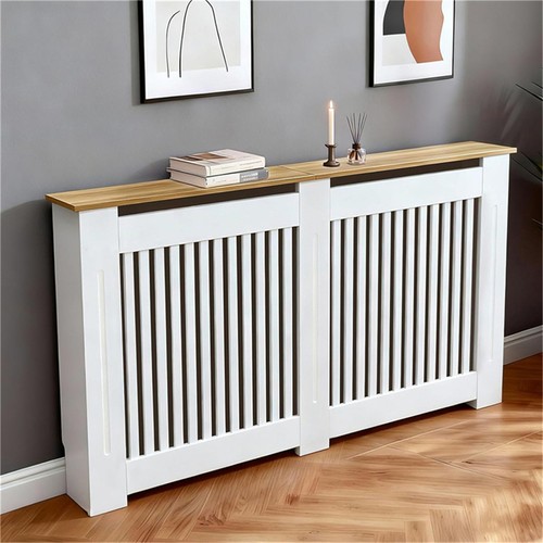 Radiator cover white vertical - cover,