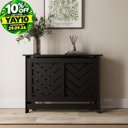 Radiator cover black modern - cover,