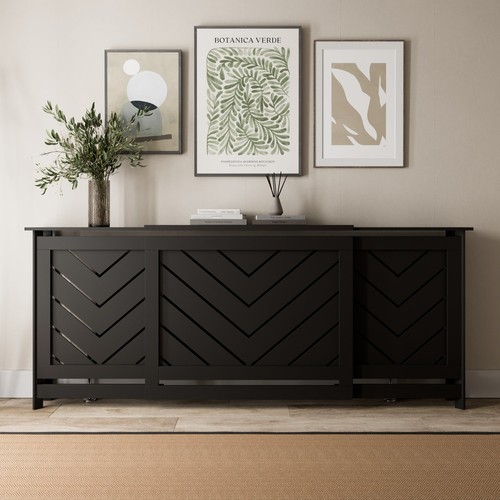 Radiator cover black modern - radiator,