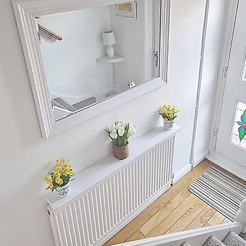 60cm radiator shelf white mdf - shelf,