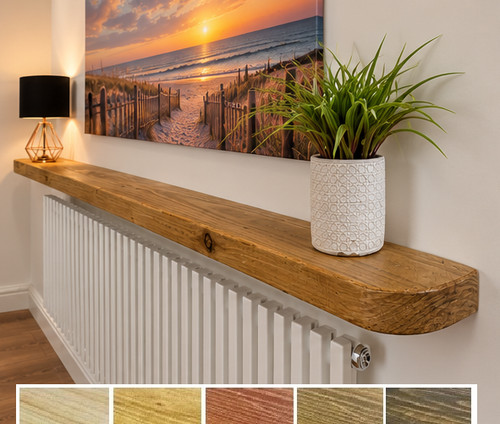 Rustic chunky radiator mantel - radiator,