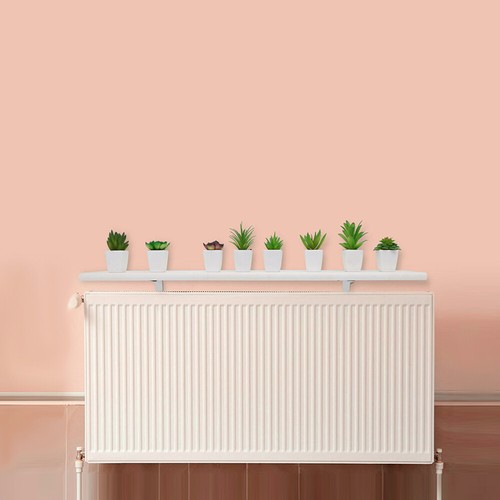 90cm white radiator cover - white,