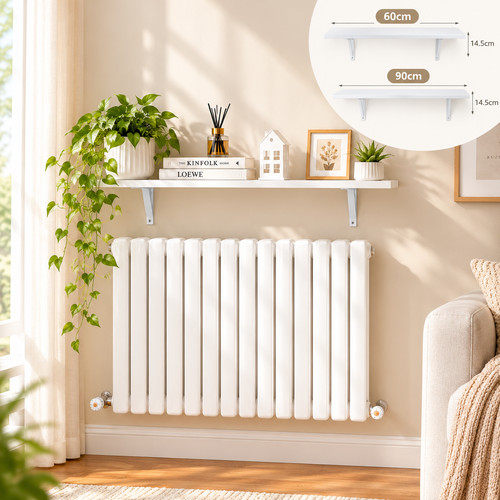 90cm white radiator cover - white,